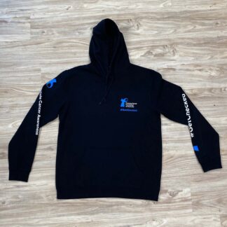 prostate awareness black hoodie front