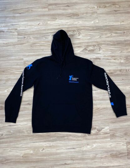 prostate awareness black hoodie front